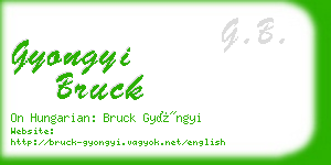 gyongyi bruck business card